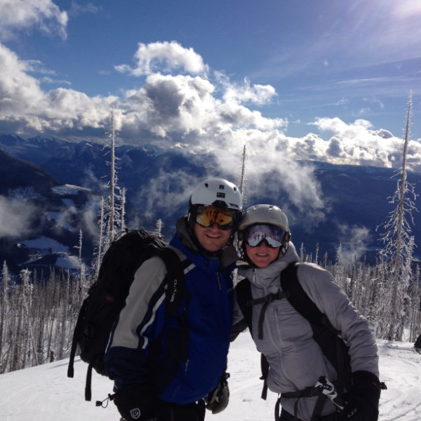 Michelle and Bill Keeling Skiing